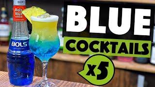 5 INCREDIBLE Blue Curacao Cocktails | Easy Cocktails to make at Home Bar | Steve the Barman