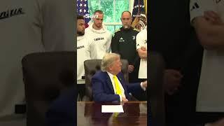Awkward moment Trump asks Juventus stars if woman could make the team