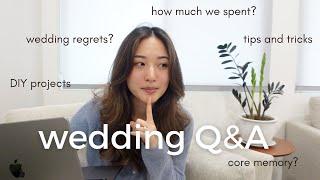 wedding Q&A (how much I spent, wedding regrets, answering your questions)