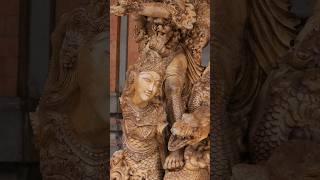 Beautiful carved wooden statues.