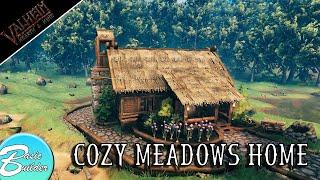 Valheim | How To Build A Cozy Meadows Home | Realtime Building!!!