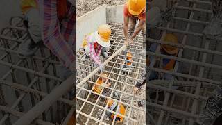 Ties top pile cap rebar #shorts #construction #structure