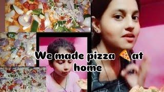 Rawat sister's we made pizza  at home it's so tasty and delicious  Bhumi rawat and Nancy....