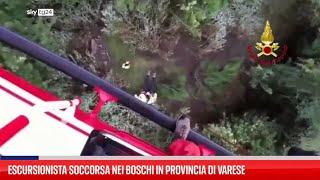 Soccorsa un'escursionista nei boschi di Brinzio