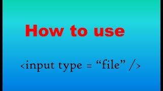 HTML5 and JavaScript: How to use the file input control