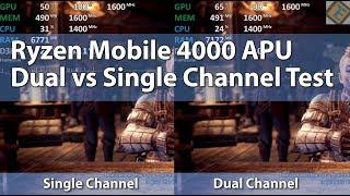 Ryzen Mobile 4000 APU Single Channel vs. Dual Channel Test (DDR4-3200)