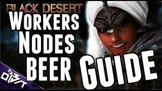 Black Desert Online | Workers, Nodes & Beer GUIDE! GROW YOUR EMPIRE!