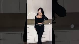 Cute black two-piece tracksuit #fok #twopieceset