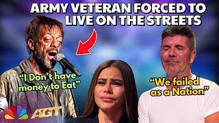 Homeless Veteran Brings Simon Cowell to Tears with Emotional Song on AGT