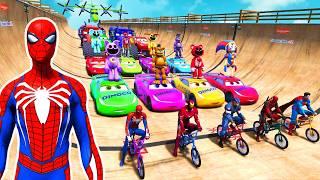 GTA V SPIDER-MAN 2, THE AMAZING DIGITAL CIRCUS, POPPY PLAYTIME 3 Join in Epic New Stunt Racing #168