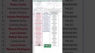 Como comparar listas com nomes ausentes no Excel #excelavancado #microsoft365 #excelbr