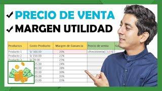 Como calcular en Excel el PRECIO DE VENTA incluido tu MARGEN DE UTILIDAD (FIJO o VARIABLE)