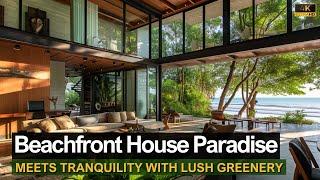 Where Luxury Meets Tranquility: A Beachfront House Paradise Woven with Lush Greenery