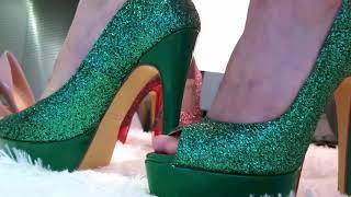 Onlymaker glitter platform pumps