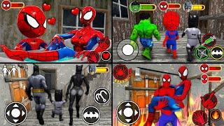 Playing as ALL SUPERHEROES Families HULK, SPIDERMAN, BATMAN & IRONMAN VS Granny