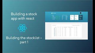 Building the stocklist - building a full app with react