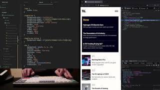 ASMR Programming - Mobile Sliding Menu on Basic HTML / CSS Website (No Talking - Part 3)