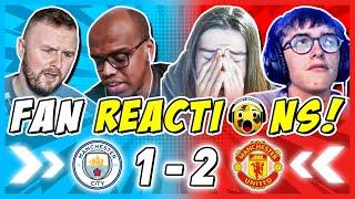 MAN CITY FANS DEVASTATED  REACTION TO MAN CITY 1-2 MAN UTD | PREMIER LEAGUE FAN REACTIONS