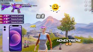 iPhone 12 pubg test 4k+60FPSBuy in 2024             For Pubg Zero lag with Recordingios 18 update