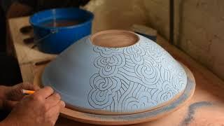 Sgraffito Decoration on a Large Bowl