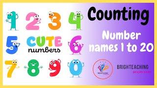 Counting | Number names | Number names 1 to 20 | Learn number names with spelling | Numerical Digit