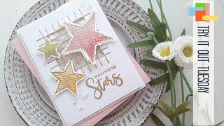 Try It Out Tuesday | Paper Rose - Scribble Stars | DIY Card by Tina Smith