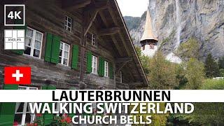 【4K】LAUTERBRUNNEN • Walking Switzerland • Jingle Bells [Walking virtual tour]