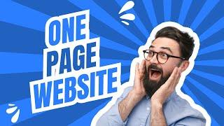 How To Create A One-Page Website in WordPress | One Page Website | Wordpress One Page