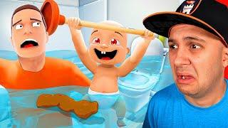 EVIL BABY Flooded The Whole BATHROOM! | Who's Your Daddy