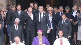 Pascal Desprez, Alain Delon, Johnny Hallyday and more attend Mireille Darc Funeral