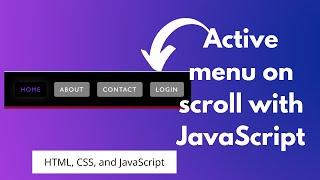 Active nav menu on scroll with JavaScript, HTML, and CSS | NSCODE