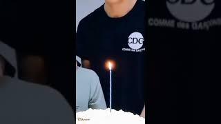 The way he blow the candle #jimin #lachimolala #littlemochi #bts