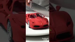 Satisfying Perfect Red Kinetic Sand Ferrari Slice ASMR