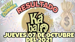 RESULTADOS KÁBALA Y CHAU CHAMBA DEL DÍA JUEVES 07 DE OCTUBRE DEL 2021 S/1,452,230/ LOTERÍA DE PERÚ