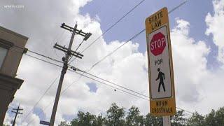 Despite signs at crosswalks, drivers don't seem to stop