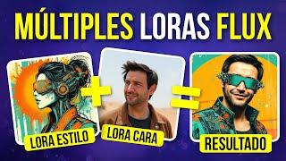 Combina MÚLTIPLES PERSONAJES y ESTILOS en Flux (¡Muy Fácil)   Tutorial LORAs FLUX