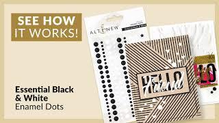 Add stunning Essential Black & White Enamel Dots to your paper crafting projects