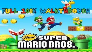 New Super Mario Bros DS Full Game Walkthrough (100%) (No Damage)