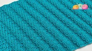 How to Knit Spiral Diagonal Rib Stitch