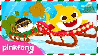 Sled Ride All Day with Baby Shark  | Toot! Toot! Sled Race | Thief Shark | Pinkfong Official