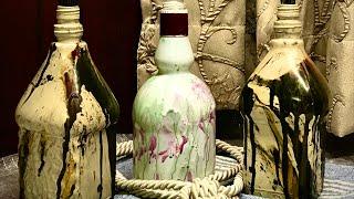 Easy method of Batik painting on bottles ( Decorative pieces /  lampshade’s) #wastematerialcraft