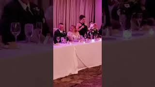 Matron of Honor Toast Brown - Galli Wedding December 7 2019