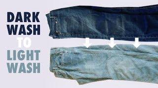 Dark Wash Jeans to Light Wash Jeans - How to Bleach Denim