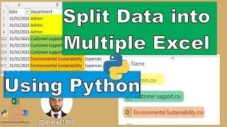 Split Data into Multiple Excel Files Using Python and ChatGPT (No Coders) @worksmartwithsharaz