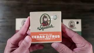 Dr Squatch Mens Soap Bar Bundle (3 Bars) Pine Tar, Cedar Citrus and Bay Rum Natural Exfoliating Soap