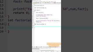 To calculate factorial of a given number using recursive function in c programming