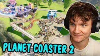 Teo makes an amusement park in Planet Coaster 2