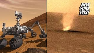 Mars rover photographs alien sand tornados