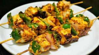 Restaurant Style Tandoori Paneer Tikka Recipe | How To Make Paneer Tikka On Tawa / Oven / Grill