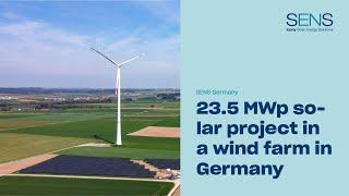 Solar project at a wind farm in Bavaria, Germany